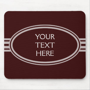 NUR FARBE / SCHALTFLÄCHE BANNweiß + Ihr Text Mousepad