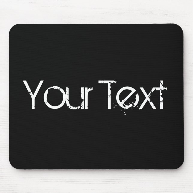 NUR FARBE / schwarz + Ihr Text Mousepad (Vorne)