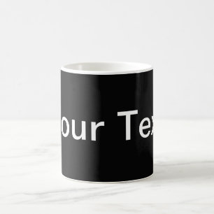 NUR FARBE / schwarz + Ihr Text Tasse