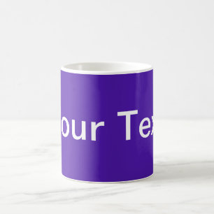 NUR FARBE / violett + Ihr Text Kaffeetasse