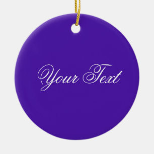 NUR FARBE / violett + Ihr Text Keramikornament