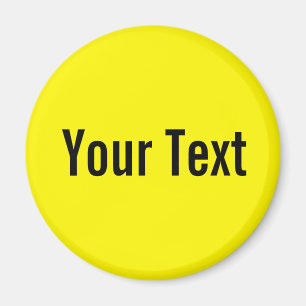 NUR FARBE / Zitrone + Ihr Text Magnet