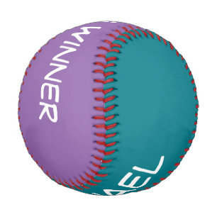 Nur Farben blau & pink + Ihre Namen und Ideen Baseball