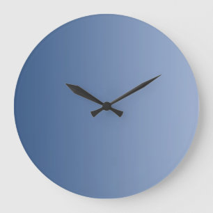 NUR FARBgradienten - blau Große Wanduhr