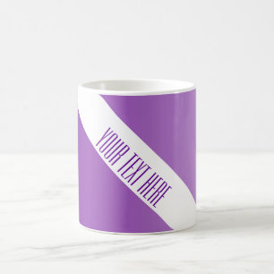 NUR FARBgradienten lila + Ihr Text Tasse
