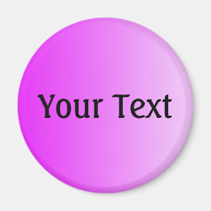 NUR FARBgradienten pink + Ihr Text Magnet