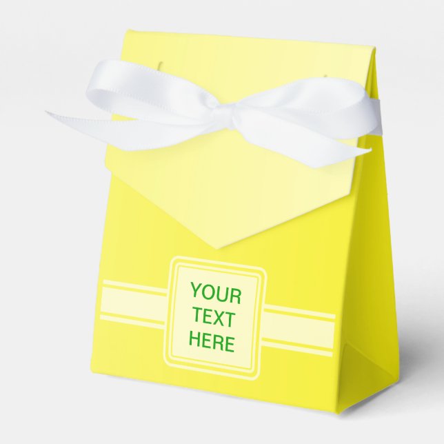 NUR FARBgradienten - Zitronengelb + Text Geschenkschachtel (Vorderseite)