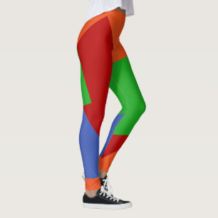 Nur Farbhintergrund - grün, blau Leggings