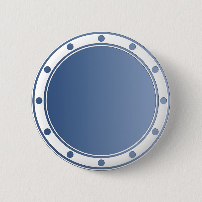 NUR FARBSTOFFE - blau + Ringe & Punkte Button (Vorderseite)