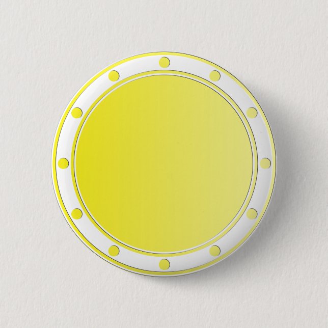 NUR FARBSTOFFE - Gelbe Zitrone + Ringe & Punkte Button (Vorderseite)
