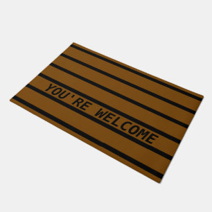 NUR FARBSTREIFEN - braun + Ihr Rücken. Fußmatte