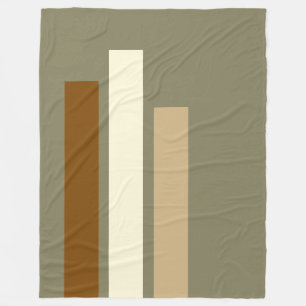 Nur Farbstreifen - Braunseide beige Fleecedecke