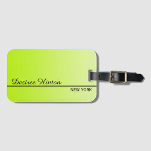 Nur Farbverläufe - Frühlingsgrün + Ihre Idee Gepäckanhänger