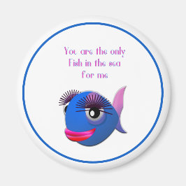 Nur Fisch im Meer zum Valentinstag Magnet