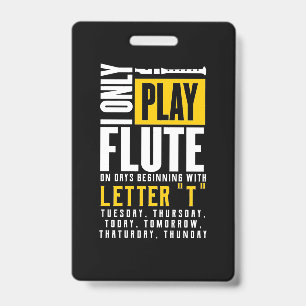 Nur Flute spielen Ausweis