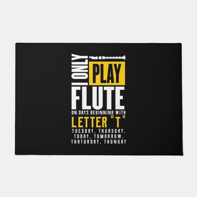 Nur Flute spielen Fußmatte (Vorderseite)