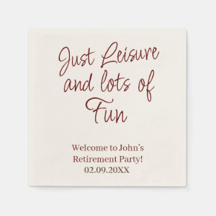 Nur Freizeit und viel Spaß beim Sonnenaufgang Serviette