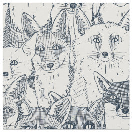 Nur Füchse Indigoweiße Stoffe