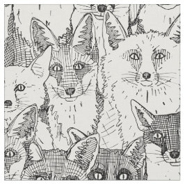Nur Füchse schwarz weich weiß Stoff