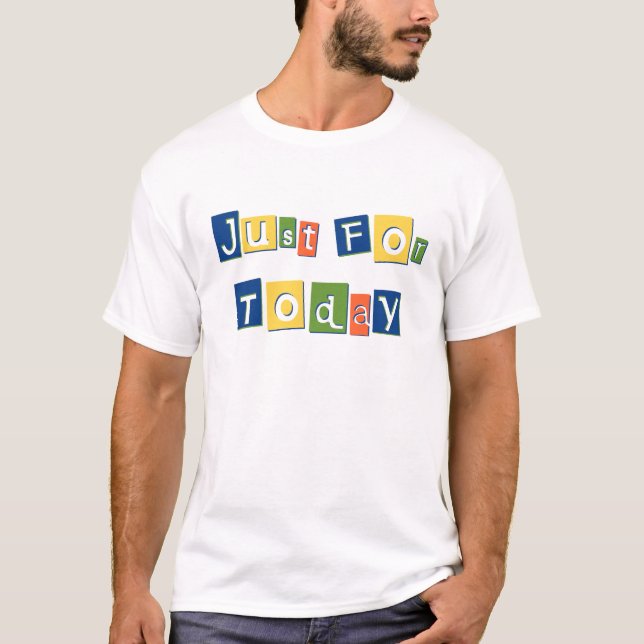 Nur für die aktuellen Slogan Quote Farbblockbuchst T-Shirt (Vorderseite)
