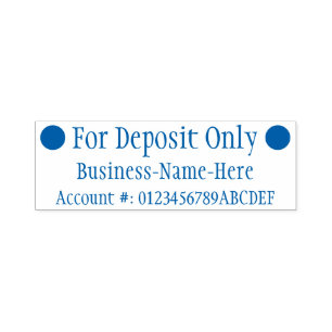 "Nur für Einlagen" + Name Kautschuk-Briefmarke Permastempel