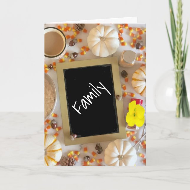 NUR FÜR ***FAMILIE*** DIESEN ERNTEDANK KARTE (Vorderseite)