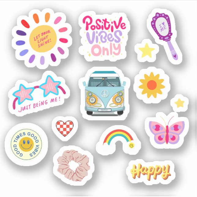 Nur für gute Vibes - VSCO Pack mit Aufkleber (Vorderseite)