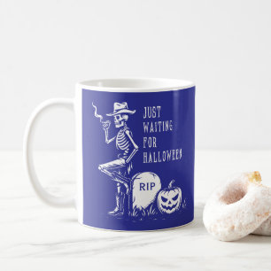 Nur für Halloween Cowboy Skeleton Gewartet Kaffeetasse