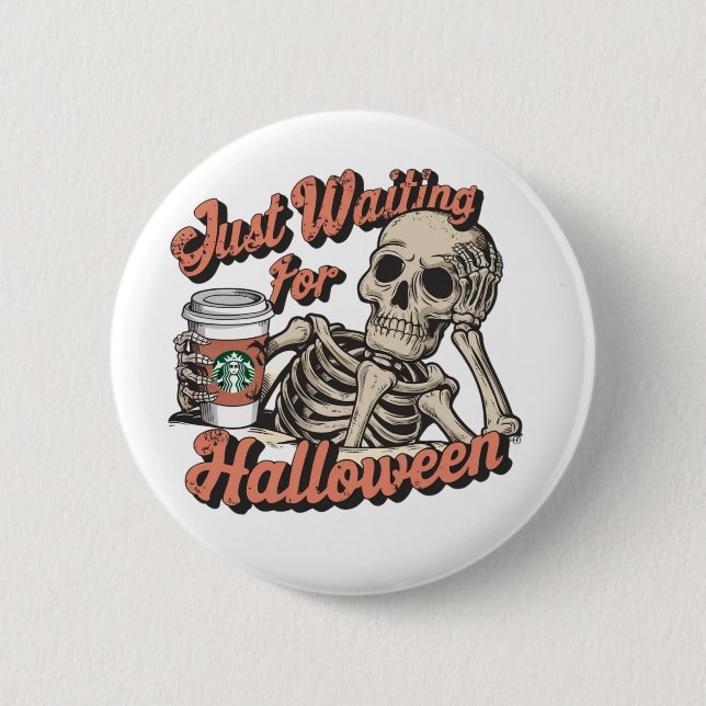 NUR FÜR HALLOWEEN GEWARTET BUTTON (Vorderseite)