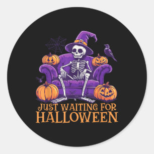 Nur für Halloween Shirt Gewartet - Summerween Funn Runder Aufkleber