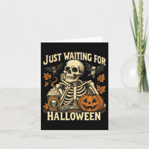 Nur für Halloween Skeleton Pumpkin-Kaffee Gewartet Karte