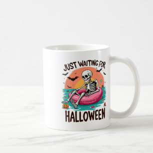 Nur für Halloween Skeleton Spaß Gewartet Kaffeetasse
