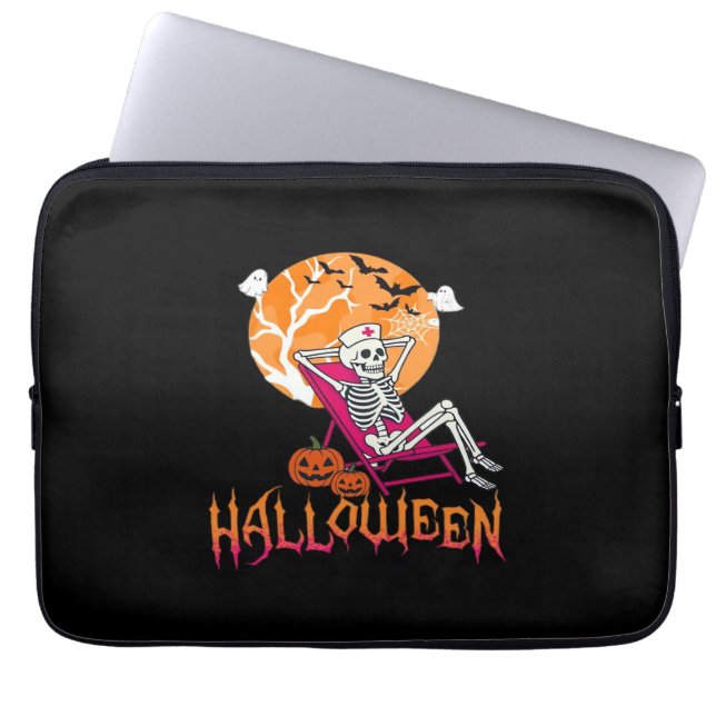 Nur für Halloween Summer Nurse Skelett P Gewartet Laptopschutzhülle (Vorderseite)