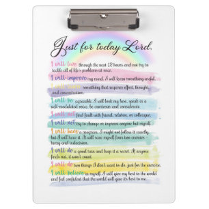 Nur für heute, Herr Klemmbrett