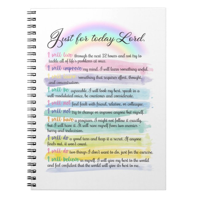 Nur für heute, Herr Notizblock (Vorderseite)