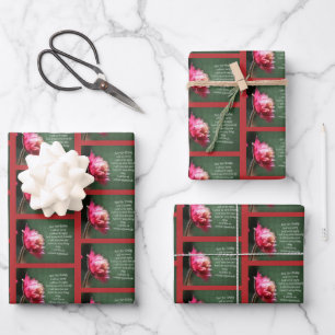 Nur für heute inspirierendes Reiki Floral Geschenkpapier Set