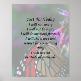 Nur für heute Monarch Butterfly Inspiration Poster