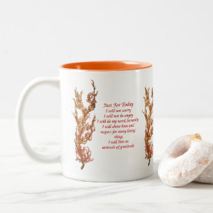 Nur für heute Reiki Inspiration   Zweifarbige Tasse