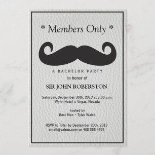 Nur für Mitglieder Junggesellenabschied Kunstleder Einladung