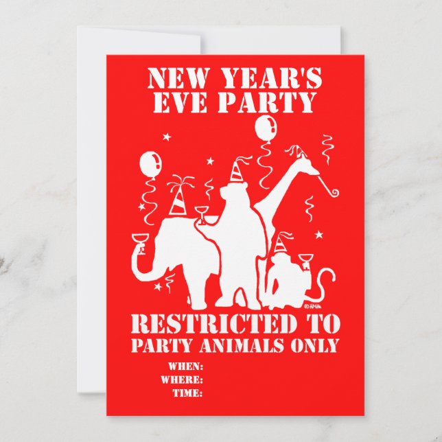 Nur für Party Einladung (Vorderseite)