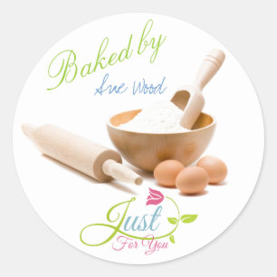 Nur für Sie gebacken Labels aus Ihrer Küche Runder Aufkleber