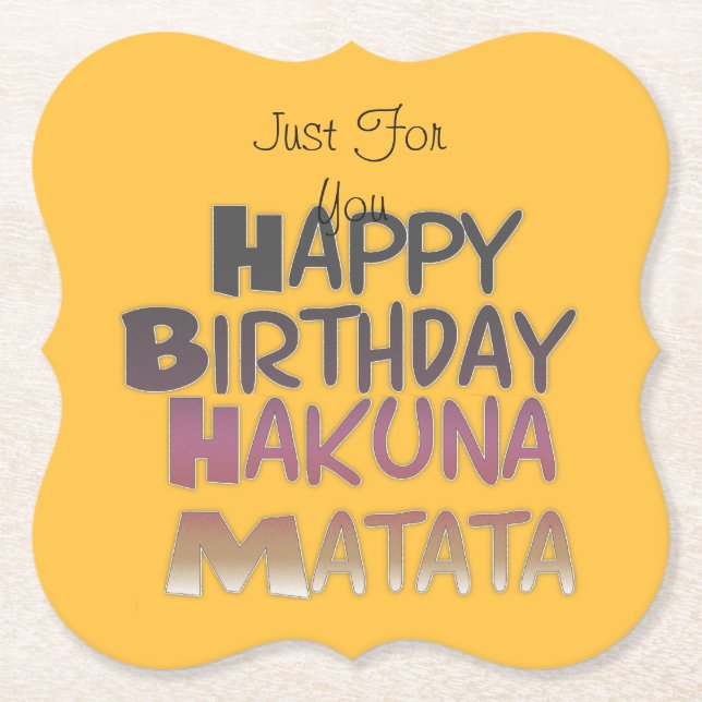 Nur für Sie glücklich Geburtstag Untersetzer (Vorderseite)