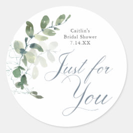 Nur für Sie Grün Brautparty Gefallen Runder Aufkleber