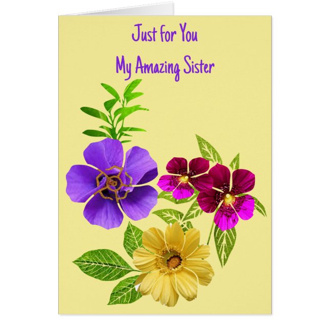 Nur für Sie meine phantastische Schwester (Vorne)