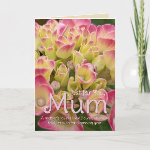 Nur für Sie: Mum Hydrangea Blume Card Dankeskarte