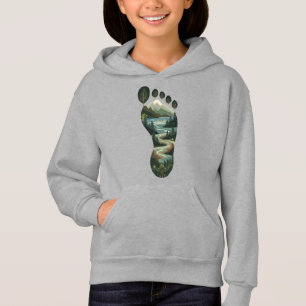 Nur Fußabdrücke verlassen - Nature Earth Day Öko Hoodie
