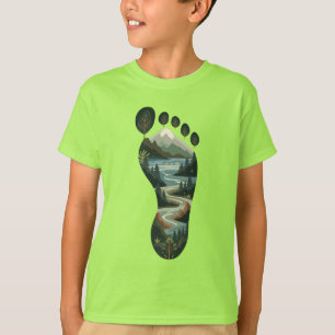Nur Fußspuren - Natur Erde Tag Öko T-Shirt
