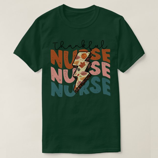 Nur geblasen einem dankbaren Nurse Retro-Erntedank T-Shirt (Design vorne)
