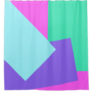 Nur GEO Colors minze violett türkis pink Duschvorhang