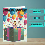 Nur Geschenk benötigt Funny Boyfriend Geburtstag Karte<br><div class="desc">Brauchen Sie eine einzigartige Geburtstagskarte für einen Freund? Diese lustige Karte ist einzigartig und farbenfroh und bietet einen animierten Freund, der aus einer Geschenkboxen herausspringt. Es geht um einen großen Witz. Es folgt eine ernsthafte, herzliche Botschaft. Im Inneren haben wir genau die richtige Botschaft geschrieben, um mit dem Moment zu...</div>